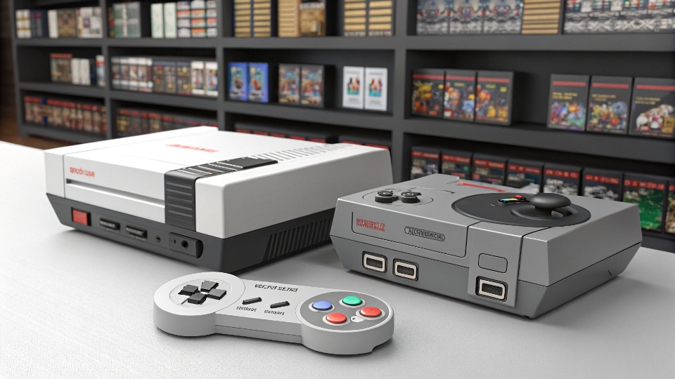 classic game consoles image