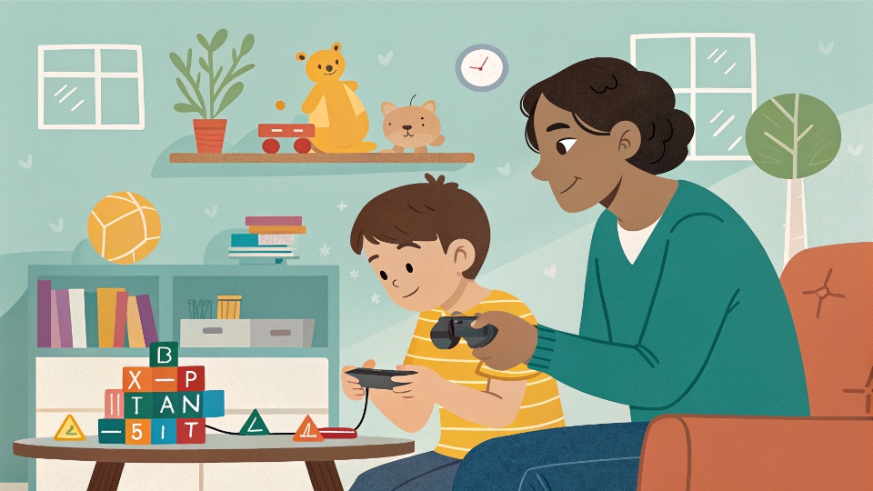 child holding controller kid with game controller