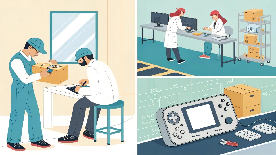 console manufacturing assembly line